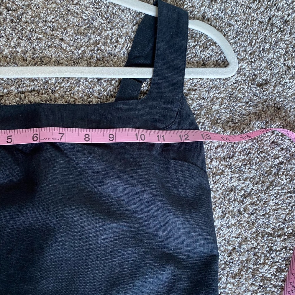 Abercrombie Black Linen-Blend Mini Dress - Picture 12 of 15